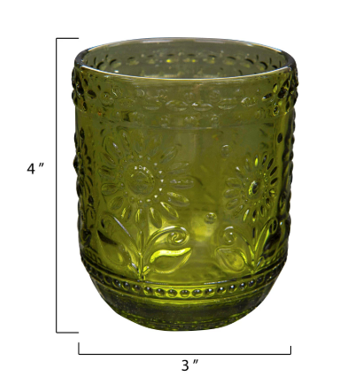 Embossed Drinking Glass