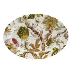Oval Printed Platter w/ Botanicals
