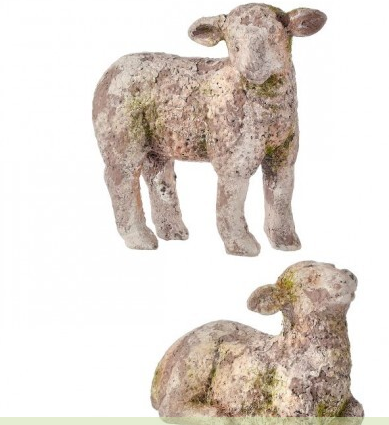 3.5" Resin Mossed Sheep