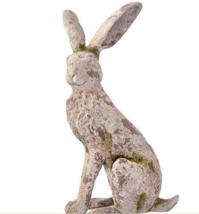 16" Resin Mossed Bunny