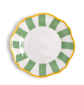 Green Striped Salad/Dessert Plates