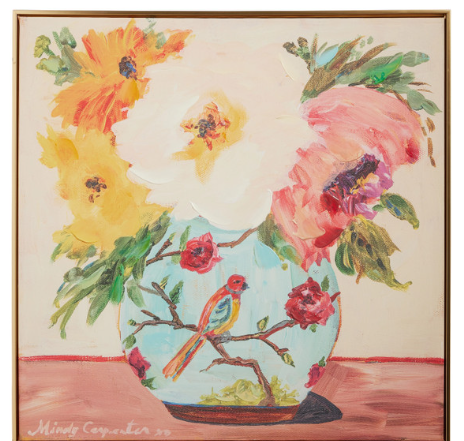 Bird on Vase Framed Wall Art