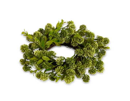 Sedum Mini Wreath-Candle Ring