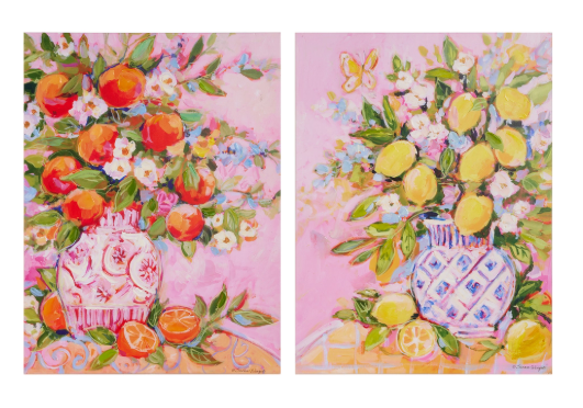 23.5" Citrus Bouquet Wall Art