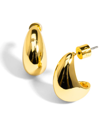 Crescent Shaped Stud Earring