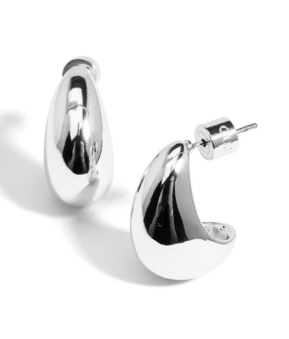 Crescent Shaped Stud Earring