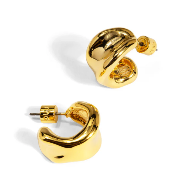 Molten Dome Hoop Earring