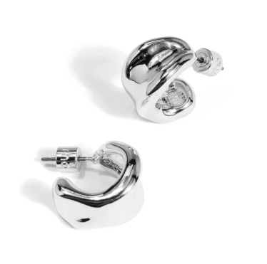 Molten Dome Hoop Earring