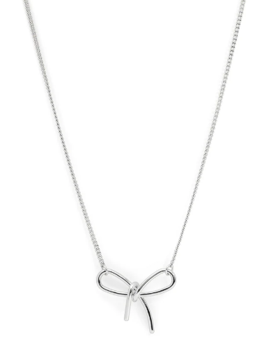 Bow Snake Chain Short Necklace