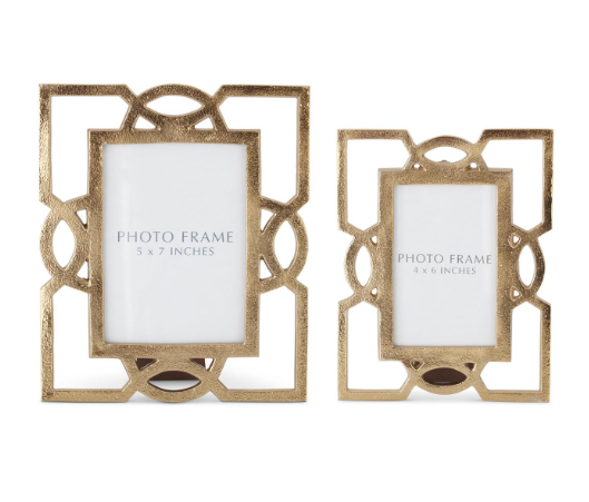 Textured Gold Metal Cutout Photo Frame