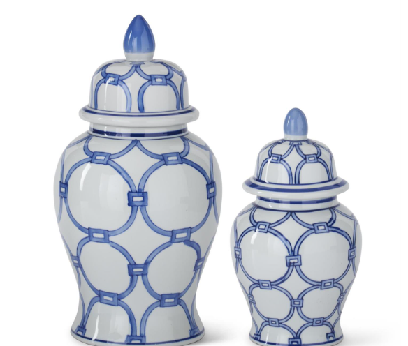 Blue & White Ceramic Ginger Jars