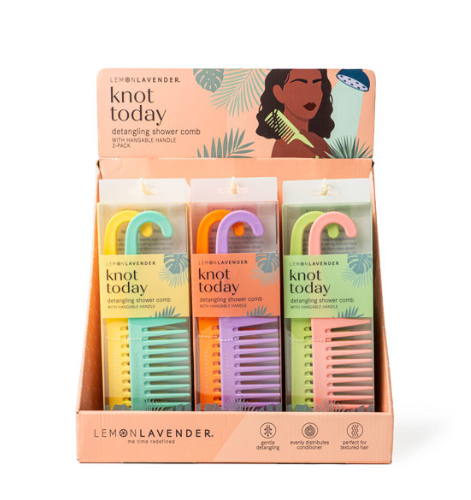 Lemon Lavender Detangling 2 Pack Shower Comb