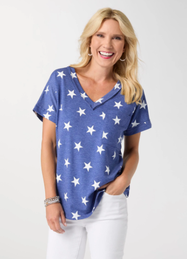 Gracie Shirttail V-Neck Baby Terry Top