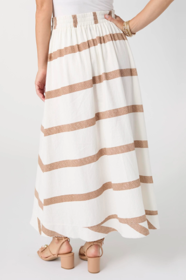 Katherine Striped Tie Waist Skirt