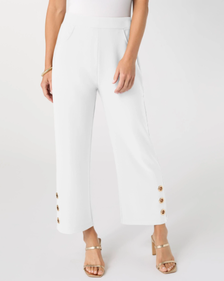 Georgie Wide Leg Crop with Side Grommets