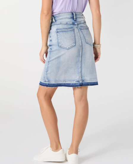 EverStretch Short Skirt with Fray Detail
