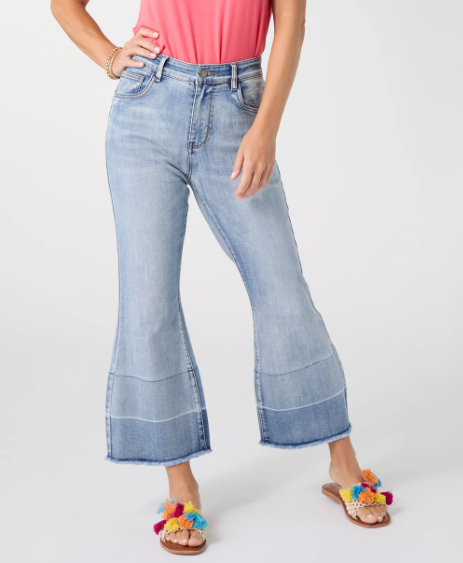 Bambu Soft Flare Crop with Fray Bottom