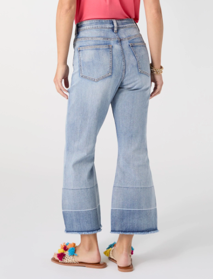 Bambu Soft Flare Crop with Fray Bottom