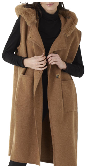 Faux Fur Trimmed Vest