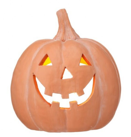 Terra Cotta LED Pumpkin