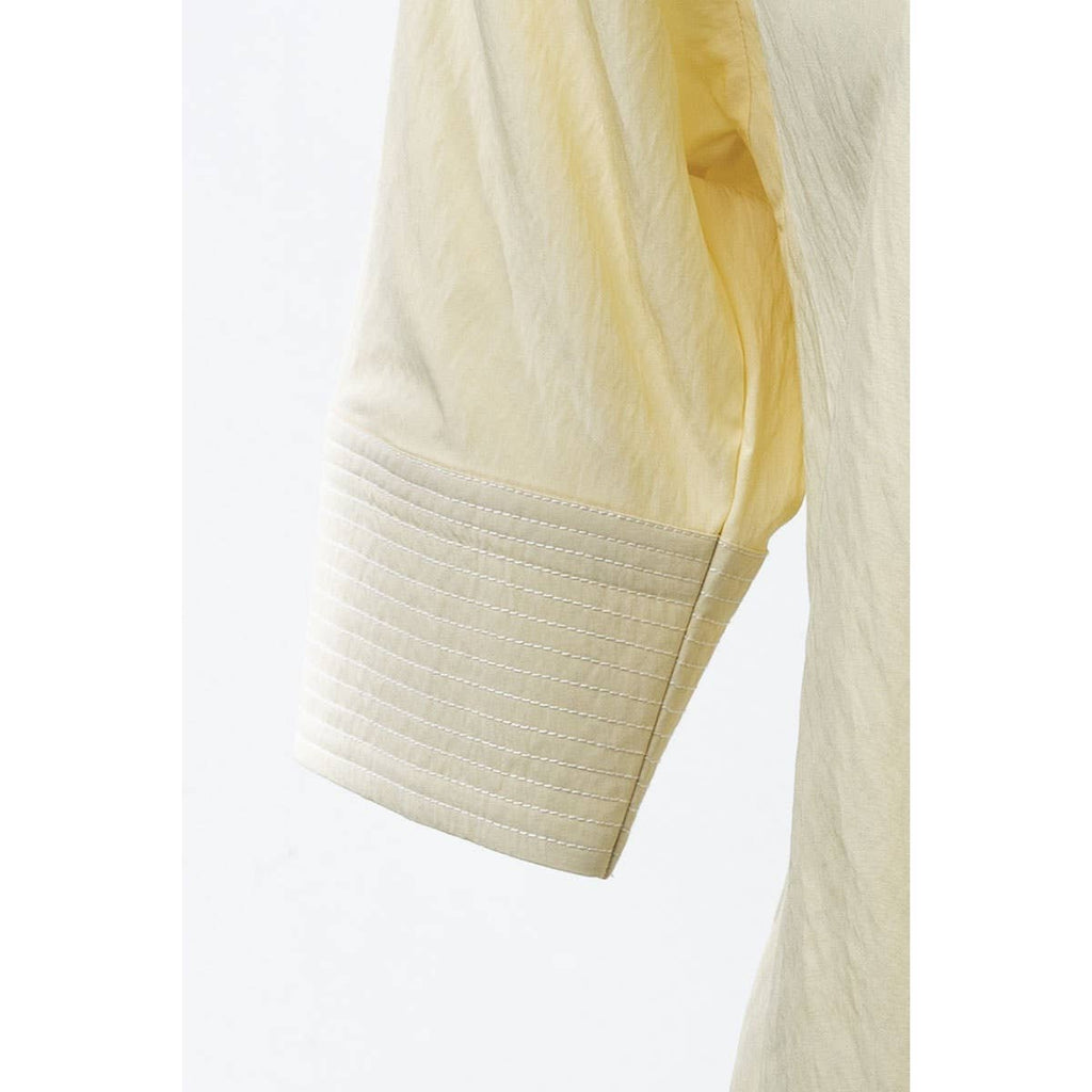 Contrast Stitch Detail Popover Blouse